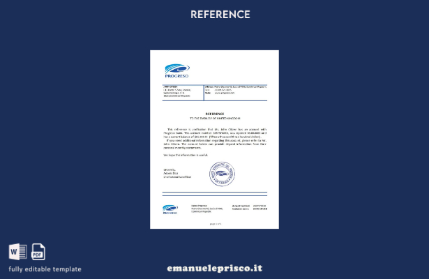 modello di riferimento stile Dominicia Banco Progreso verificato